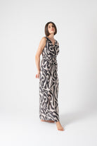 Serpente Wrap Dress Savannah Print Luxmii