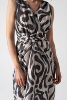 Serpente Wrap Dress in Savannah Print Luxmii