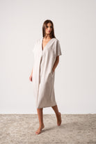 Vacanza Linen Kaftan Natural Luxmii