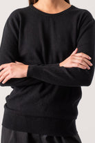 Velare Crewneck Cashmere Sweater Black Luxmii