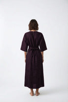 Zahira Knot Dress Aubergine Luxmii