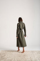 Zeus Wrap Dress Olive Luxmii