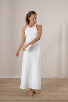 Bellez Linen Maxi Dress White Luxmii